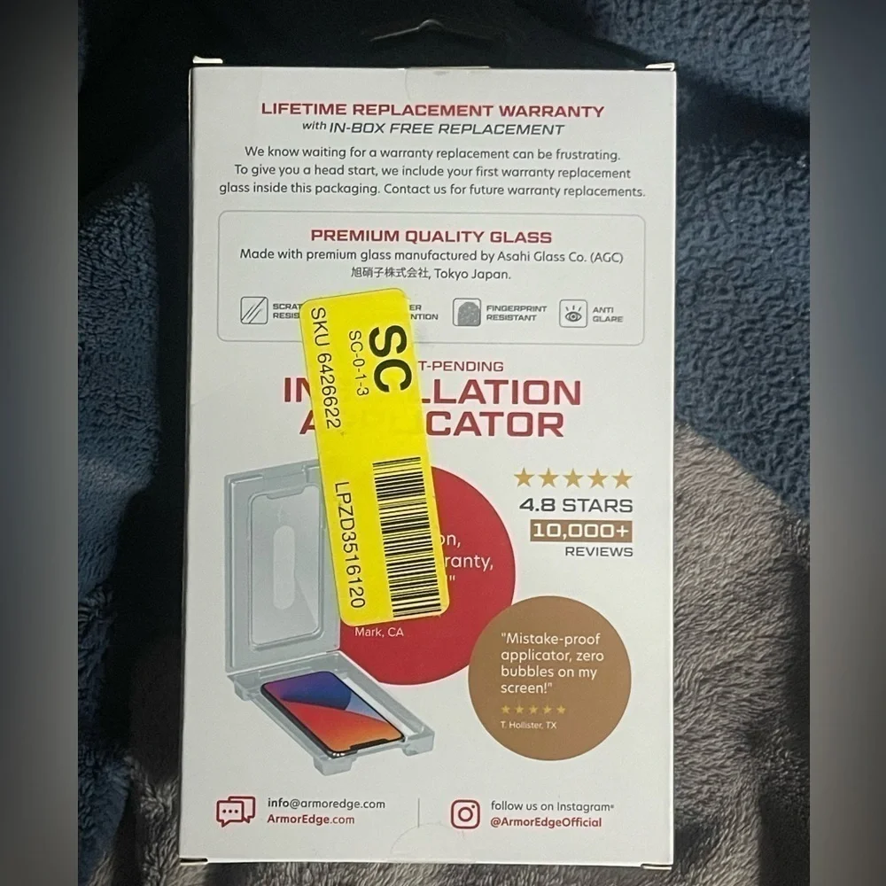 2 for $10 NIB Armor Edge protective glass for iPhone, 11 Pro Max/XS Max 2 pack